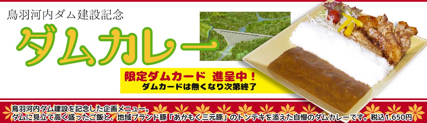 河内ダム建設記念ダムカレー企画開催中